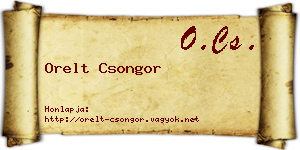 Orelt Csongor névjegykártya